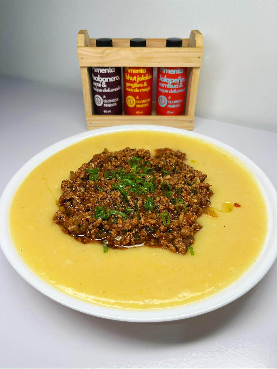 Angu com Carne Moída